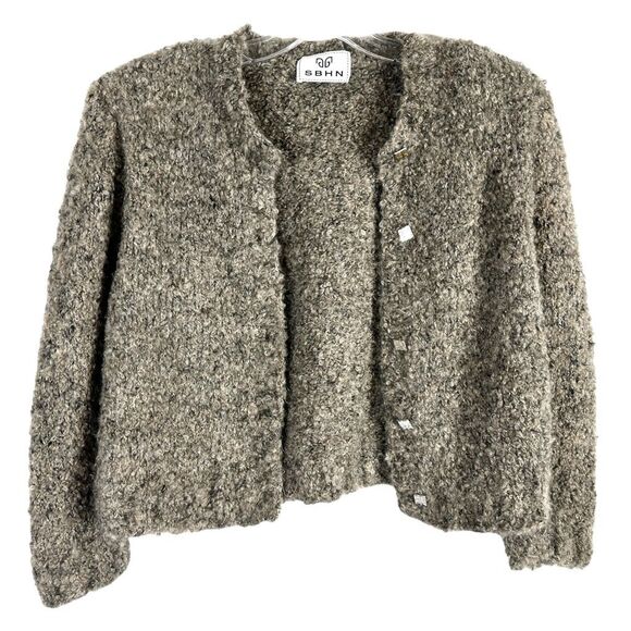 SBHN‎ Shebyhoanguyen Sweater Silver Dust Cardigan Designer Hand Knit Wool 900 - Picture 3 of 16